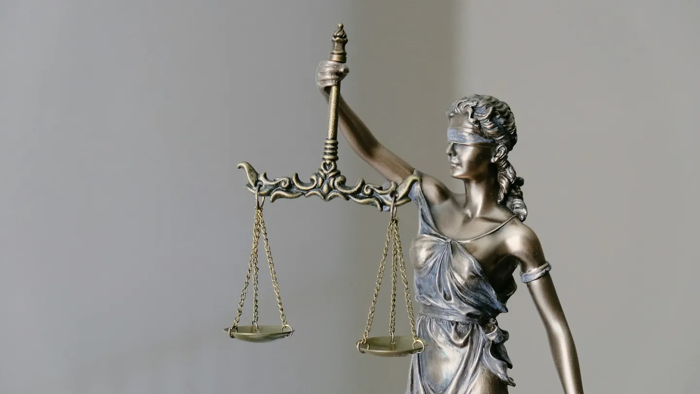 Statue of Lady Justice with scales